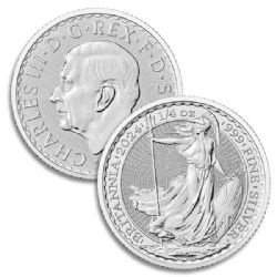 BRITANNIA -  BRITANNIA - PIÈCE DE 1/4 ONCE EN ARGENT PUR -  PIÈCES DE LA GRANDE-BRETAGNE