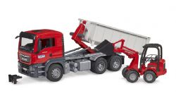 BRUDER -  CAMION AVEC BENNE AMOVIBLE ET CHARGEUR SCHÄFFER -  MAN TGS
