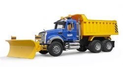 BRUDER -  CAMION BASCULANT MACK GRANITE AVEC LAME DE DÉNEIGEMENT ET MODULE SON ET LUMIÈRE