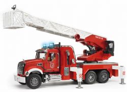 BRUDER -  CAMION DE POMPIER AVEC ÉCHELLE MACK GRANITE AVEC POMPE