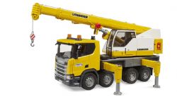 BRUDER -  CAMION-GRUE LIEBHERR AVEC MODULE SON ET LUMIÈRE -  SCANIA SUPER 560R
