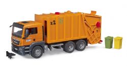 BRUDER -  CAMION POUBELLE ET DEUX CONTENEURS À DÉCHETS -  MAN TGS