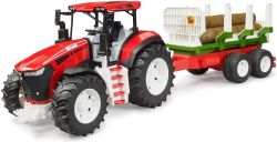 BRUDER -  CLAAS AXION 950 AVEC CHAÎNES À NEIGE ET LAME DE NIVELEUSE