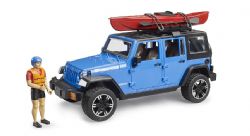 BRUDER -  JEEP WRANGLER RUBICON UNLIMITED AVEC KAYAK ET CYCLISTE