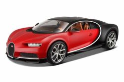 BUGATTI -  BUGATTI CHIRON, ROUGE ET NOIRE - 1/18