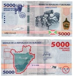 BURUNDI -  5000 FRANCS 2022 (2023) (UNC) 58