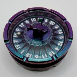CANA-DICE -  DICE SPINNER ROULETTE D20 - PHOTOCHROMATIQUE VERT / MAUVE -  DES JDR