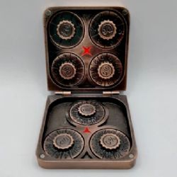 CANA-DICE -  LIBER CHAOS: CUIVRE DANS UNE POCHETTE EN CUIR -  DES SPINNER