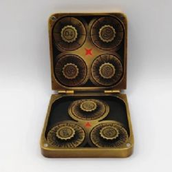 CANA-DICE -  LIBER CHAOS: OR DANS UNE POCHETTE EN CUIR -  DES SPINNER