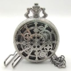 CANA-DICE -  MINI-DÉS DANS UNE BOURSE MÉTALLIQUE: STEAMPUNK CAVERNEUX ARGENTÉ AVEC POCHETTE EN SUÉDINE NOIRE -  DES JDR