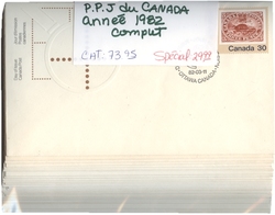 CANADA -  ANNÉE COMPLÈTE 1982, 29 PLIS PREMIER JOUR