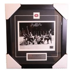 CANADIENS DE MONTRÉAL -  CADRE PHOTO AUTOGRAPHIÉ DE JEAN BELIVEAU (28CM X 35CM)