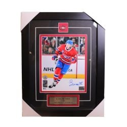 CANADIENS DE MONTRÉAL -  CADRE PHOTO AUTOGRAPHIÉ DE LANE HUTSON (20CM X 25CM) V2