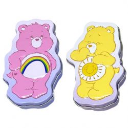 CARE BEARS -  BOÎTE EN MÉTAL EN FORME DE COEUR AU CITRON ACIDULÉ ET À LA FRAISE ACIDULÉE