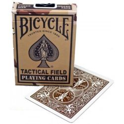 CARTES FORMAT POKER -  BICYCLE - TACTICAL FIELD BROWN