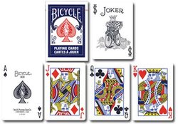 CARTES FORMAT POKER -  INDEX RÉGULIER (BLEU)