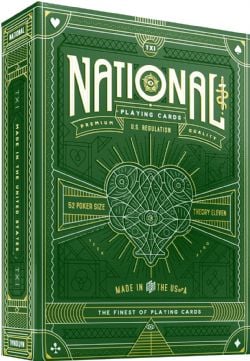 CARTES FORMAT POKER -  NATIONAL (VERTE) -  THEORY11