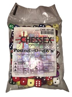 CHESSEX -  DÉS SPECIAUX, D6 CHESSEX -  DÉS SPECIAUX