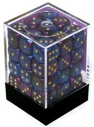 CHESSEX -  ENSEMBLE DÉS 36D6, GEMINI BLEU-POURPRE/OR -  ENSEMBLE DÉS 36D6 GEMINI