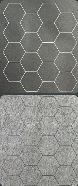 CHESSEX -  MEGAMAT, RÉVERSIBLE NOIR-GRIS : HEXAGONE DE 1