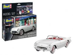 CHEVROLET -  ENSEMBLE À MODÈLE - 1953 CORVETTE ROADSTER - 1/24 -  REVELL 66718