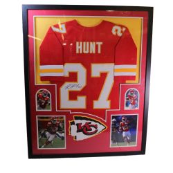 CHIEFS DE KANSAS CITY -  JERSEY ENCADRÉ AUTOGRAPHIÉ DE KAREEM HUNT