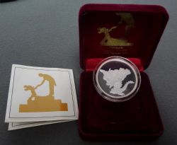 CINQUANTENAIRE DE FANTASIA -  ALLIGATOR & HIPPO PIÈCE EN ARGENT