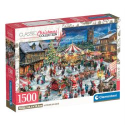 CLEMENTONI -  LA FOIRE DE NOËL (1500 PIÈCES) -  CLASSIC CHRISTMAS COLLECTION
