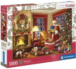 CLEMENTONI -  LA VISITE DU PÈRE NOEL (1000 PIÈCES) -  CLASSIC CHRISTMAS COLLECTION