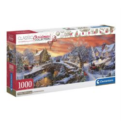 CLEMENTONI -  NOËL SUR LE CHEMIN DU PONT (1000 PIÈCES) -  CLASSIC CHRISTMAS COLLECTION