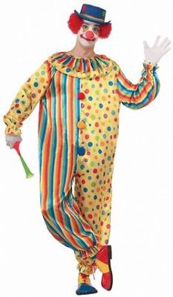 CLOWN -  COSTUME DE SPOTS LE CLOWN (ADULTE - TAILLE UNIQUE JUSQU'À 42)