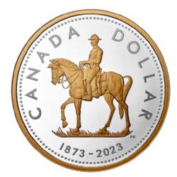 CLUB DES MAÎTRES : DOLLAR EN ARGENT REVISITÉ -  150E ANNIVERSAIRE DE LA GRC -  PIÈCES DU CANADA 2023 09