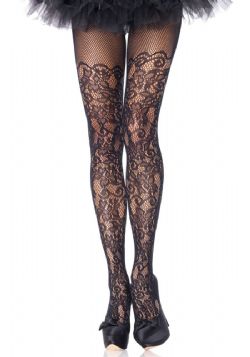 COLLANTS RÉSILLE AVEC VIGNE FLORALE (ADULTE - TAILLE UNIQUE)