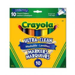 CRAYOLA -  10 MARQUEURS LAVABLES COULEURS CLASSIQUES