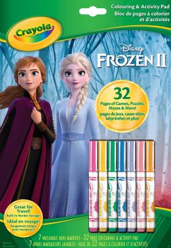 CRAYOLA -  BLOC DE 32 PAGES À COLORIER ET D'ACTIVITÉS -  LA REINE DES NEIGES II