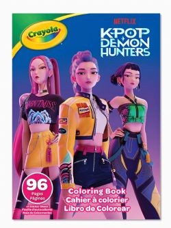 CRAYOLA -  CAHIER À COLORIER DE 96 PAGES -  K-POP DEMON HUNTERS
