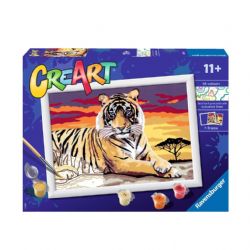 CREART -  PEINTURE À NUMÉROS - MAJESTIC TIGER (24 X 18 CM)