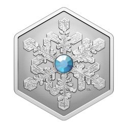 CRISTAUX DE NEIGE -  FLOCON DE NEIGE - CRISTAL BLEU -  PIÈCES DU CANADA 2024 02