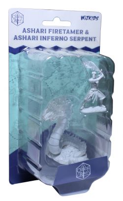 CRITICAL ROLE: FIGURINES NON PEINTES -  ASHARI FIRETAMER ET SERPENT D'INFERNO ASHARI -  FIGURINE JDR