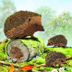CRYSTAL ART -  Happy Hedgehogs