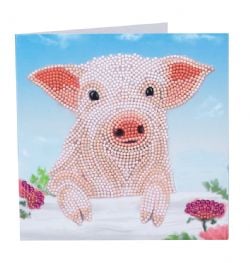 CRYSTAL ART -  Pig on the Fence