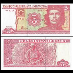 CUBA -  3 PESOS 2005 (UNC) 127B