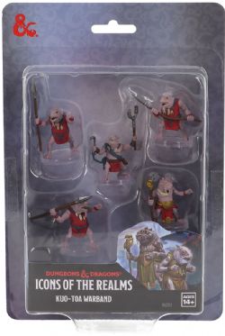 D&D ICONS OF THE REALMS: FIGURINES PRÉ-PEINTES -  KUO-TOA WARBAND -  FIGURINE JDR PRÉPEINTE DUNGEONS & DRAGONS