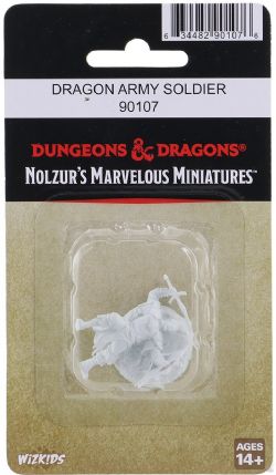 D&D NOLZUR'S MARVELOUS FIGURINE NON-PEINTES -  DRAGON ARMY SOLDIER -  FIGURINE JDR NON-PEINTES DUNGEONS & DRAGONS