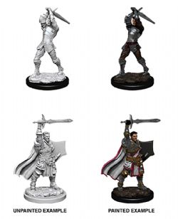 D&D NOLZUR'S MARVELOUS FIGURINE NON-PEINTES -  MALE HUMAN PALADIN -  FIGURINE JDR NON-PEINTES DUNGEONS & DRAGONS
