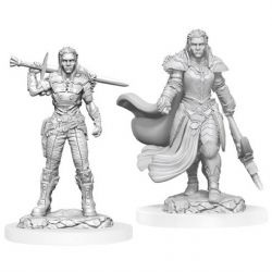 D&D NOLZUR'S MARVELOUS FIGURINE NON-PEINTES -  ORC FIGHTER FEMALE -  FIGURINE JDR NON-PEINTES DUNGEONS & DRAGONS