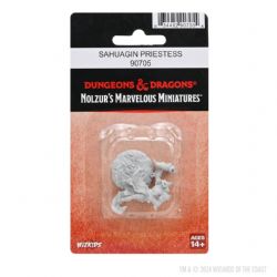 D&D NOLZUR'S MARVELOUS FIGURINE NON-PEINTES -  SAHUAGIN PRIESTESS -  FIGURINE JDR NON-PEINTES DUNGEONS & DRAGONS