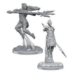 D&D NOLZUR'S MARVELOUS FIGURINE NON-PEINTES -  SEA ELF FIGHTERS -  FIGURINE JDR NON-PEINTES DUNGEONS & DRAGONS