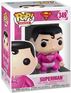 DC SUPER HEROES -  FIGURINE POP! EN VINYLE DE SUPERMAN - (BREAST CANCER AWARENESS) (10 CM) 349