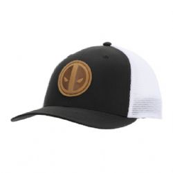DEADPOOL -  CASQUETTE DE CAMIONEUR AJUSTABLE NOIRE & BLANCHES AVEC ÉCUSSON